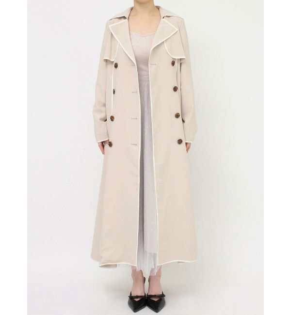 RESEXXY「パイピングデザインロングコート」|トレンチコート|