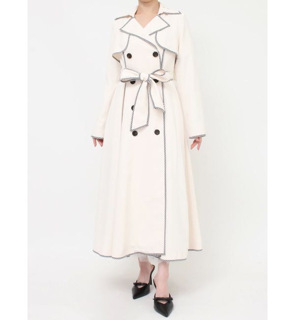 RESEXXY「パイピングデザインロングコート」|トレンチコート|