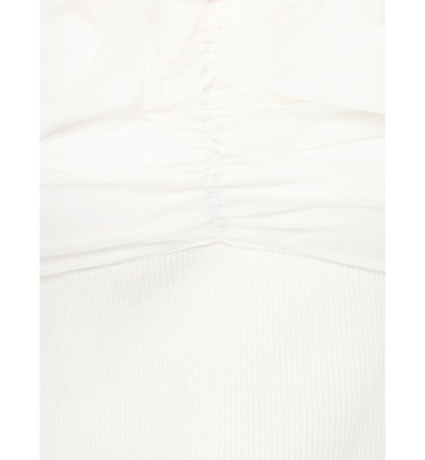 RESEXXY「フロントギャザーシアースリーブニット」|ニット・セーター|