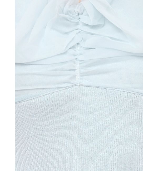 RESEXXY「フロントギャザーシアースリーブニット」|ニット・セーター|