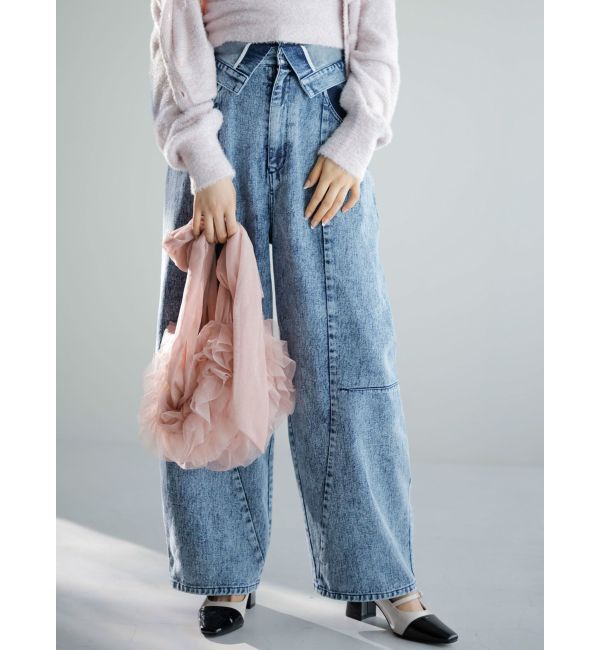 dazzlin「【CanCamタイアップ】カーブラインデニムパンツ」|デニム|