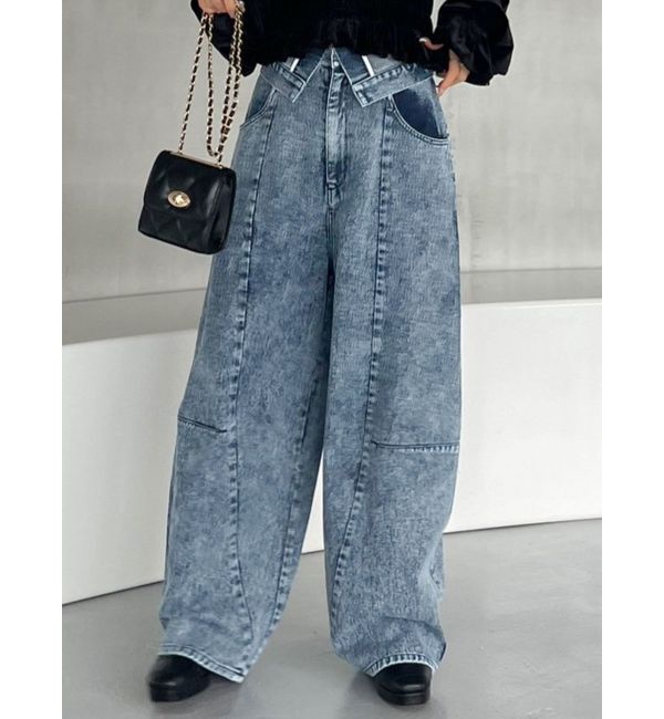 dazzlin「【CanCamタイアップ】カーブラインデニムパンツ」|デニム|