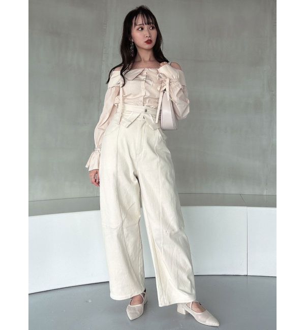 dazzlin「【CanCamタイアップ】カーブラインデニムパンツ」|デニム|