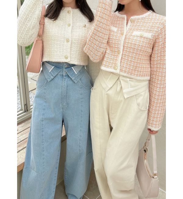 dazzlin「【CanCamタイアップ】カーブラインデニムパンツ」|デニム|