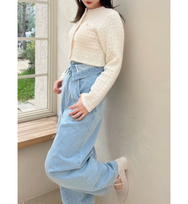 dazzlin「【CanCamタイアップ】カーブラインデニムパンツ」|デニム|