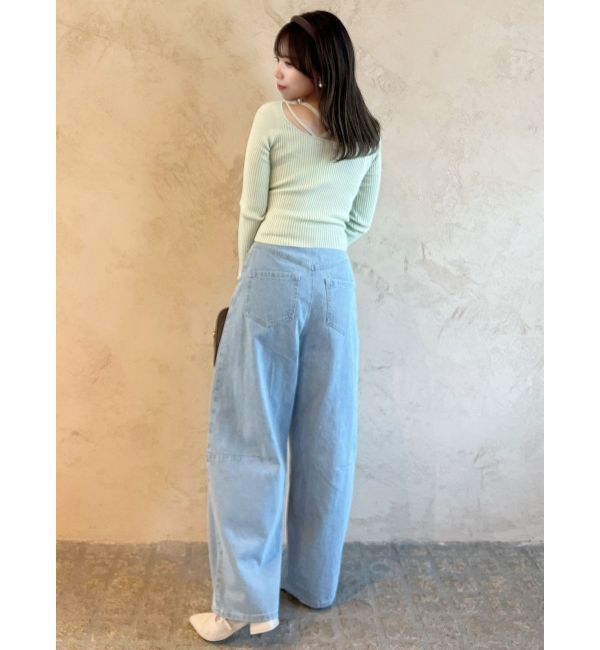 dazzlin「【CanCamタイアップ】カーブラインデニムパンツ」|デニム|