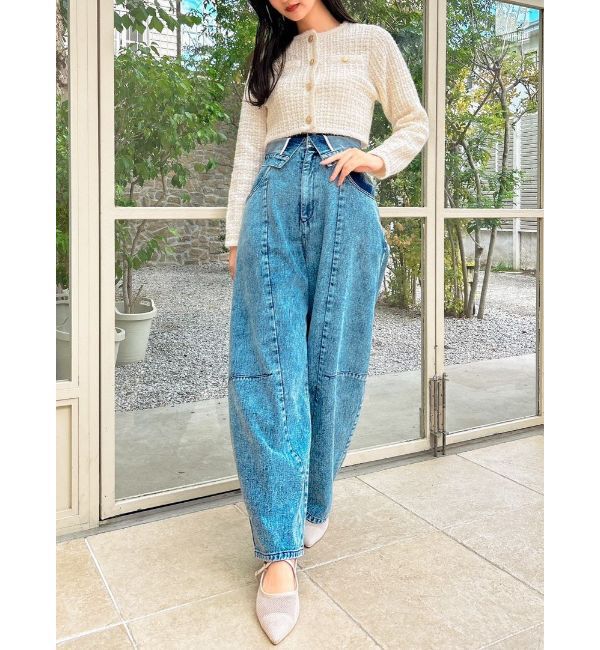 dazzlin「【CanCamタイアップ】カーブラインデニムパンツ」|デニム|