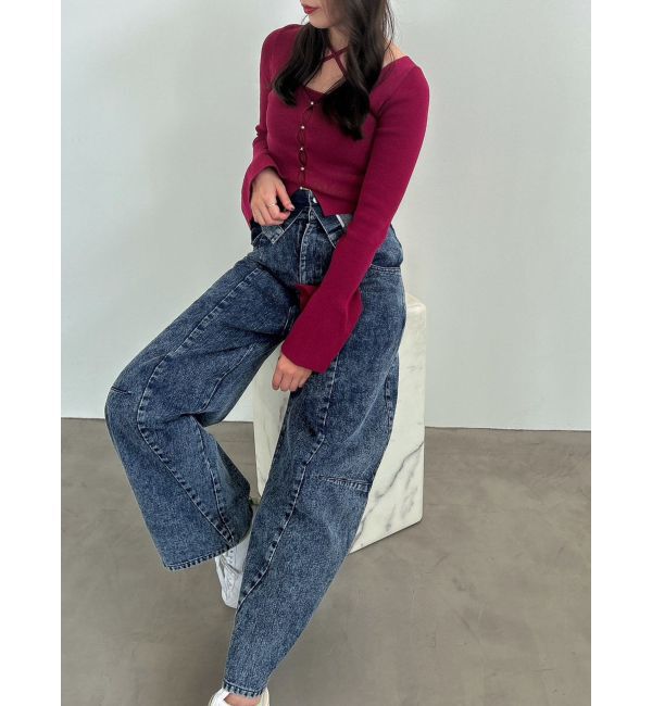 dazzlin「【CanCamタイアップ】カーブラインデニムパンツ」|デニム|