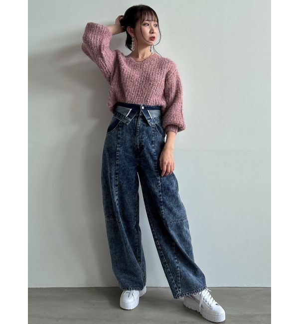 dazzlin「【CanCamタイアップ】カーブラインデニムパンツ」|デニム|