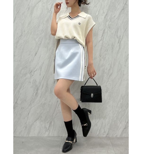 dazzlin「サイドラインミニスカート」|スカート|