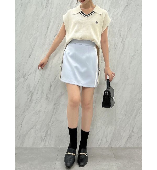 dazzlin「サイドラインミニスカート」|スカート|