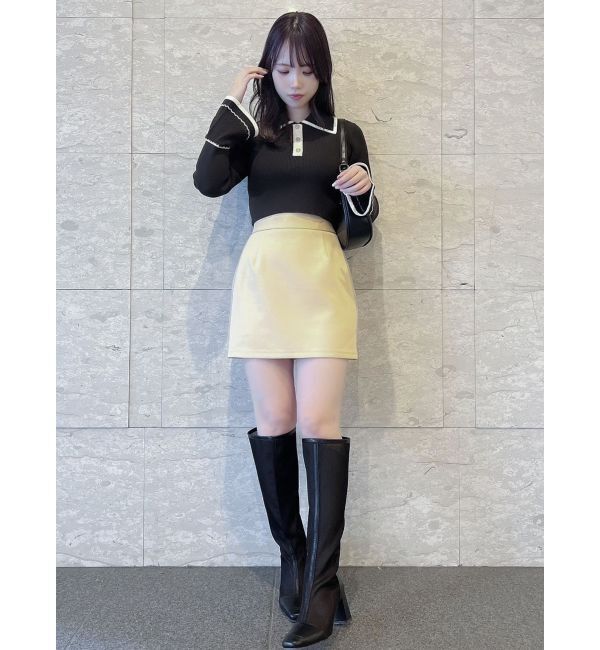 dazzlin「サイドラインミニスカート」|スカート|