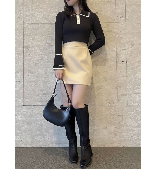 dazzlin「サイドラインミニスカート」|スカート|