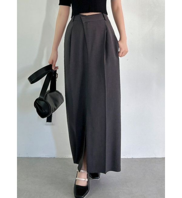 dazzlin「スラックスライクスカート」|スカート|チャコールグレー