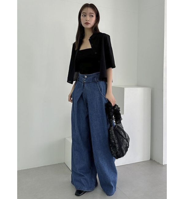 dazzlin「【WEB限定】バックオープンクロップドシャツ」|シャツ・ブラウス|