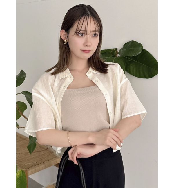 dazzlin「【WEB限定】バックオープンクロップドシャツ」|シャツ・ブラウス|