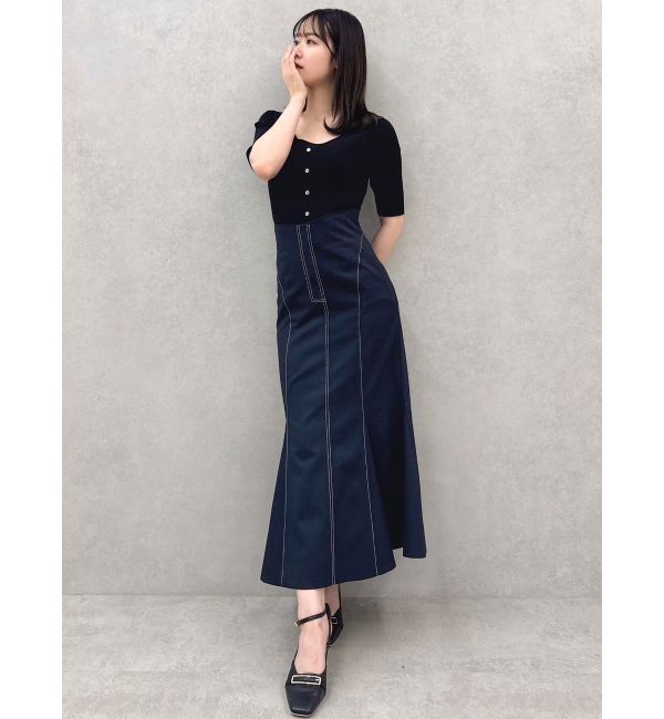 dazzlin「ステッチラインマーメイドスカート」|スカート|