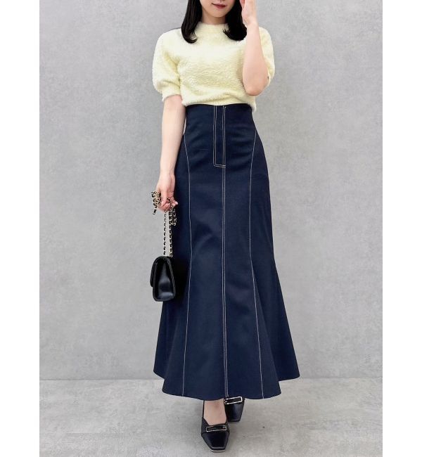 dazzlin「ステッチラインマーメイドスカート」|スカート|ブラック