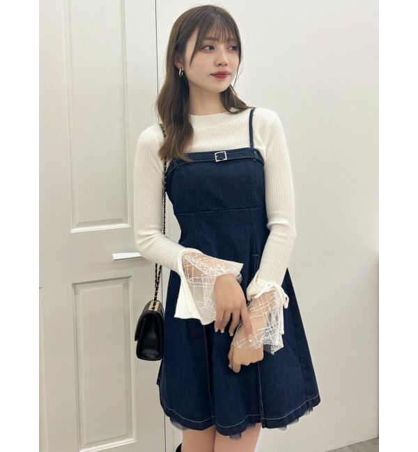 dazzlin「【SETUP】ヘムチュールベルトキャミワンピース※セットアップ対応」|ワンピース|