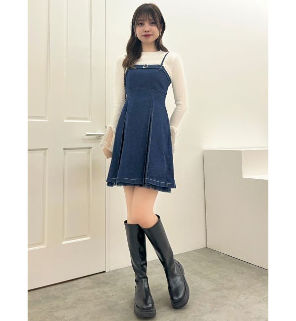 dazzlin「【SETUP】ヘムチュールベルトキャミワンピース※セットアップ対応」|ワンピース|