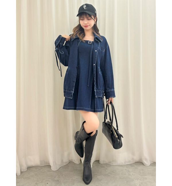 dazzlin「【SETUP】ヘムチュールベルトキャミワンピース※セットアップ対応」|ワンピース|