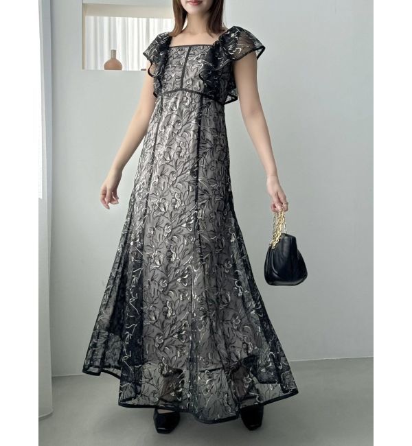 dazzlin「チュール刺繍マーメイドドレス」|ワンピース|