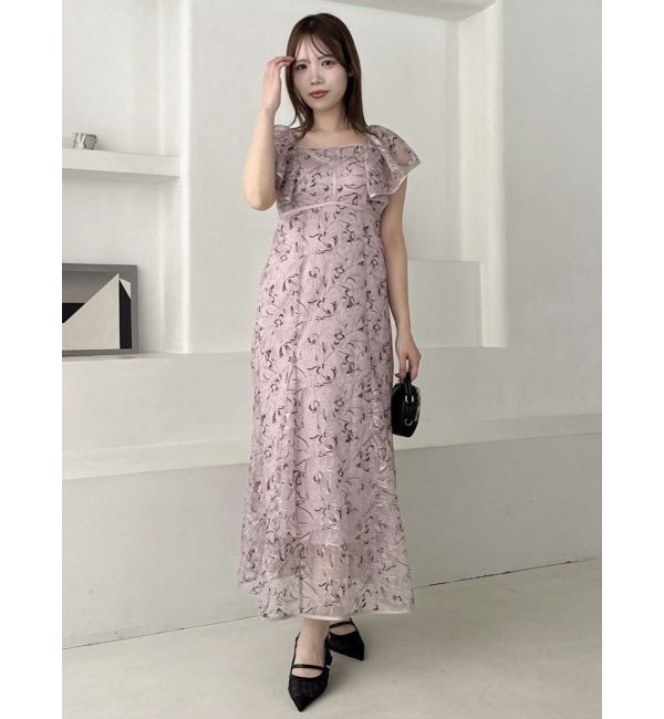 dazzlin「チュール刺繍マーメイドドレス」|ワンピース|