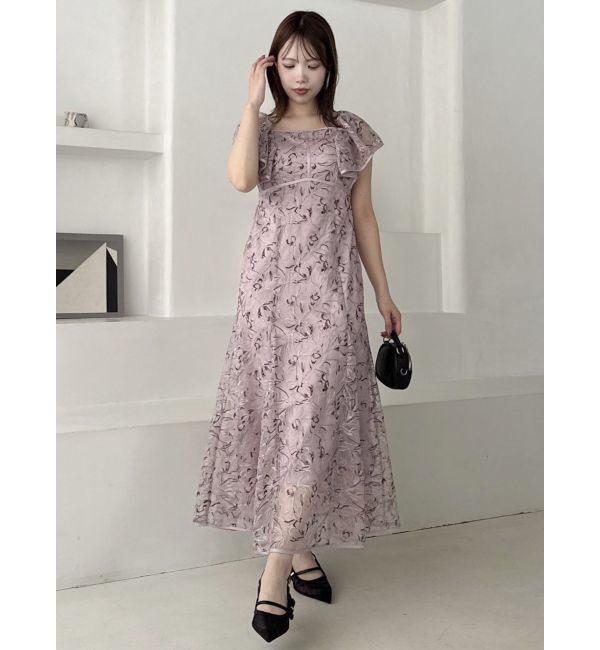 dazzlin「チュール刺繍マーメイドドレス」|ワンピース|