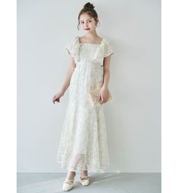 dazzlin「チュール刺繍マーメイドドレス」|ワンピース|