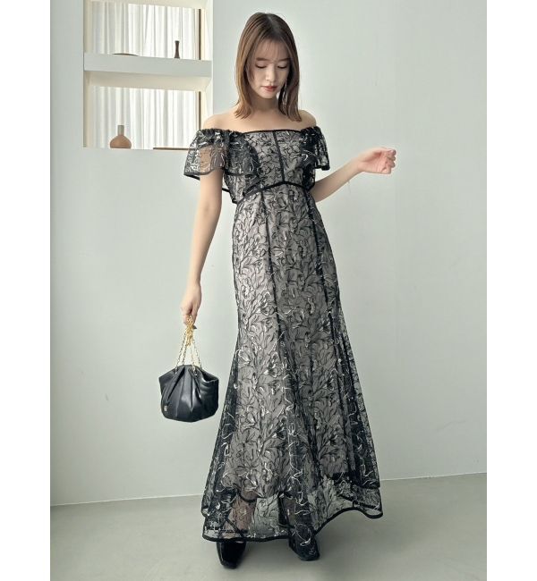 dazzlin「チュール刺繍マーメイドドレス」|ワンピース|