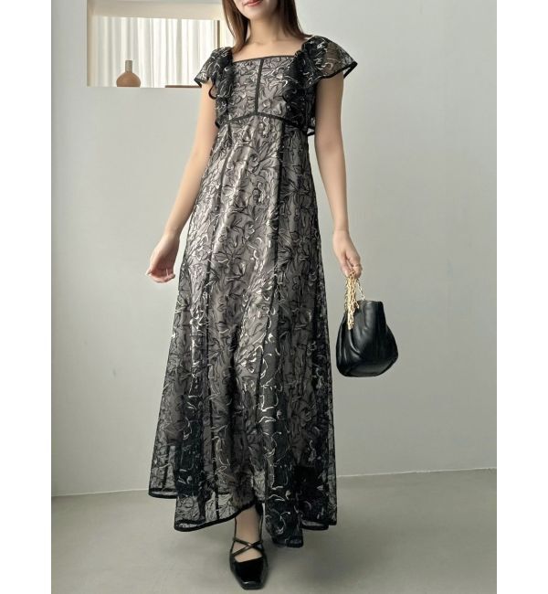 dazzlin「チュール刺繍マーメイドドレス」|ワンピース|