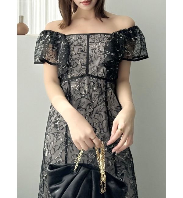 dazzlin「チュール刺繍マーメイドドレス」|ワンピース|