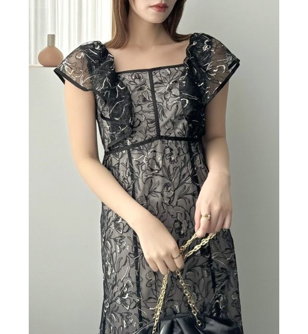 dazzlin「チュール刺繍マーメイドドレス」|ワンピース|