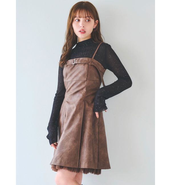 dazzlin「ヘムチュールベルトキャミワンピース」|ワンピース|