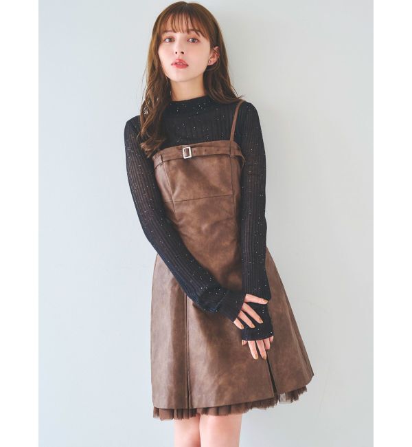 dazzlin「ヘムチュールベルトキャミワンピース」|ワンピース|