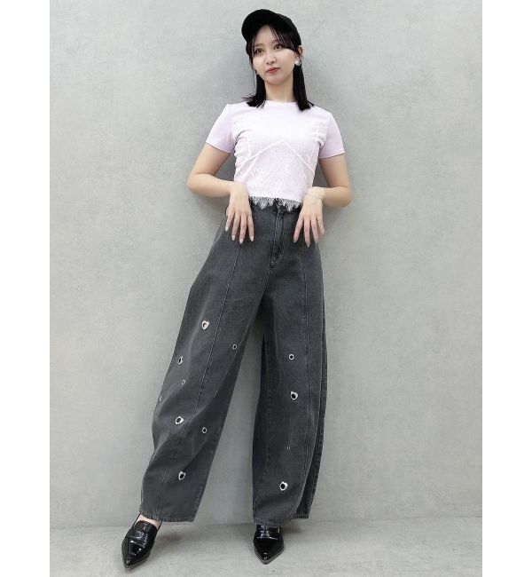 dazzlin「カーブタックデニムパンツ」|デニム|