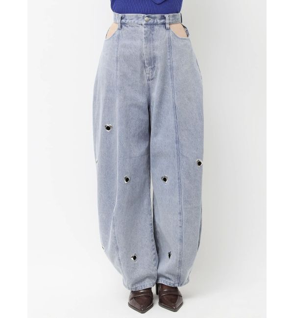 dazzlin「カーブタックデニムパンツ」|デニム|