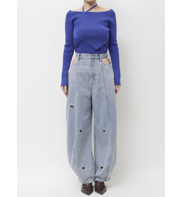 dazzlin「カーブタックデニムパンツ」|デニム|