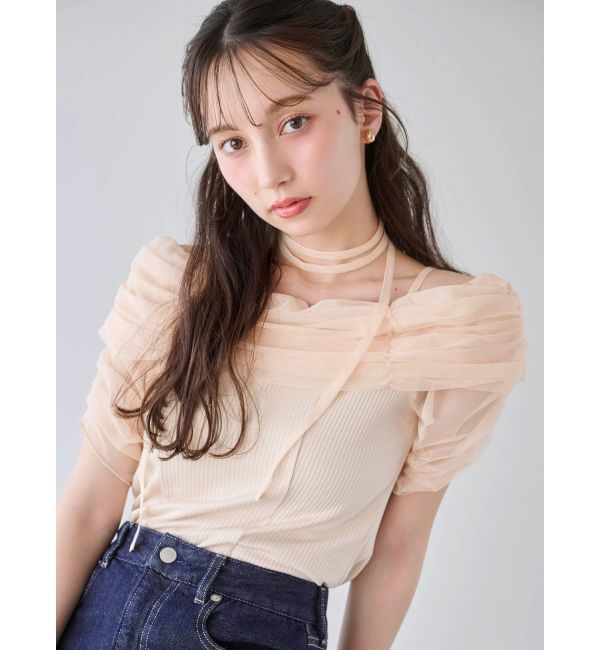 dazzlin「シアーオフショルダートップス」|Tシャツ・カットソー|