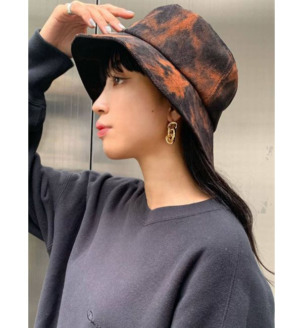 EMODA「コーデュロイワイドハット」|ハット|オレンジ