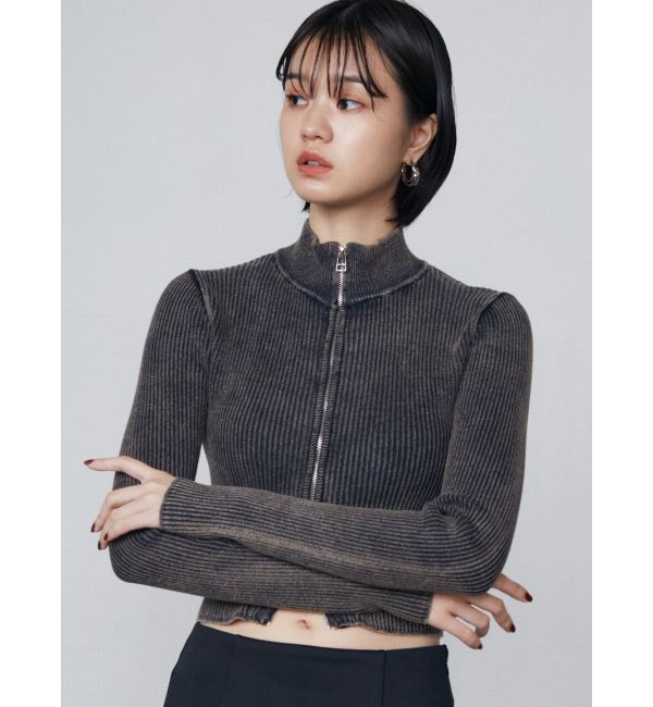 EMODA「ウォッシュリブジップニット」|ニット・セーター|