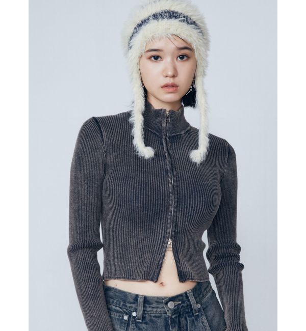 EMODA「ウォッシュリブジップニット」|ニット・セーター|