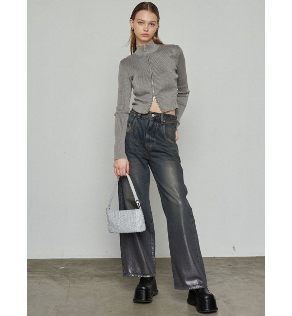 EMODA「ウォッシュリブジップニット」|ニット・セーター|