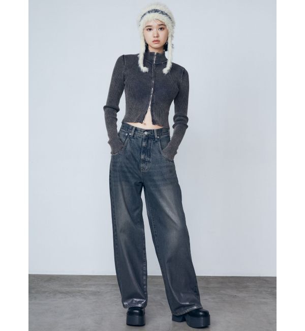 EMODA「ウォッシュリブジップニット」|ニット・セーター|