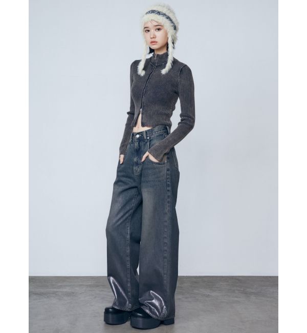 EMODA「ウォッシュリブジップニット」|ニット・セーター|