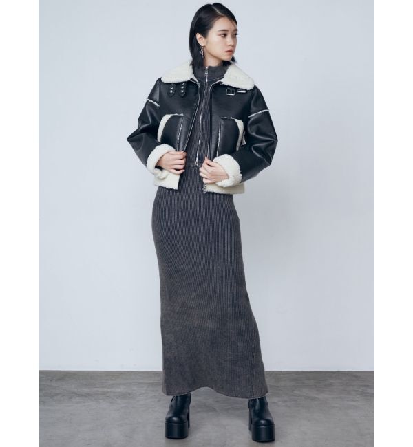 EMODA「ウォッシュリブジップニット」|ニット・セーター|