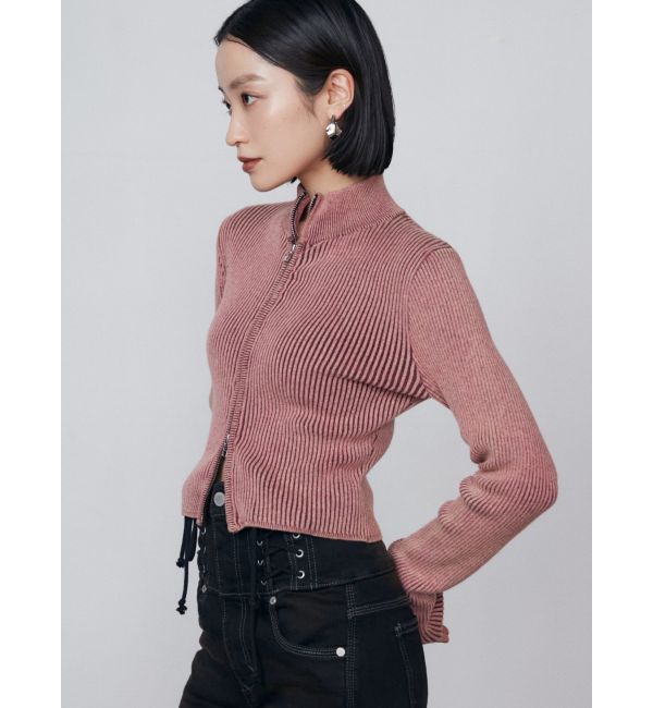 EMODA「ウォッシュリブジップニット」|ニット・セーター|