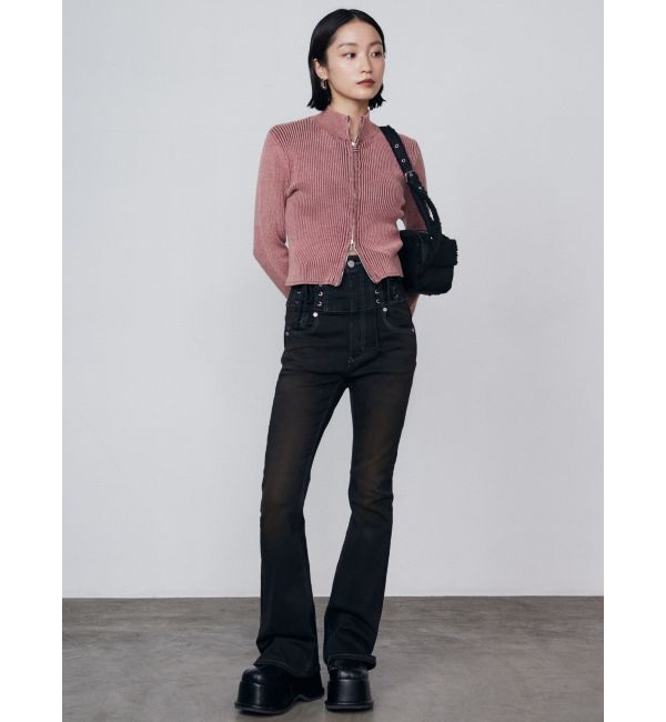 EMODA「ウォッシュリブジップニット」|ニット・セーター|