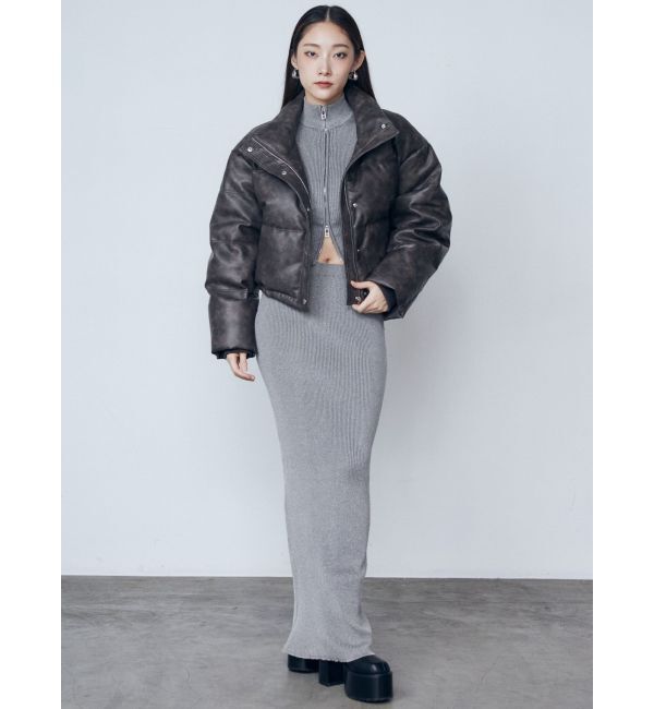 EMODA「ウォッシュリブジップニット」|ニット・セーター|