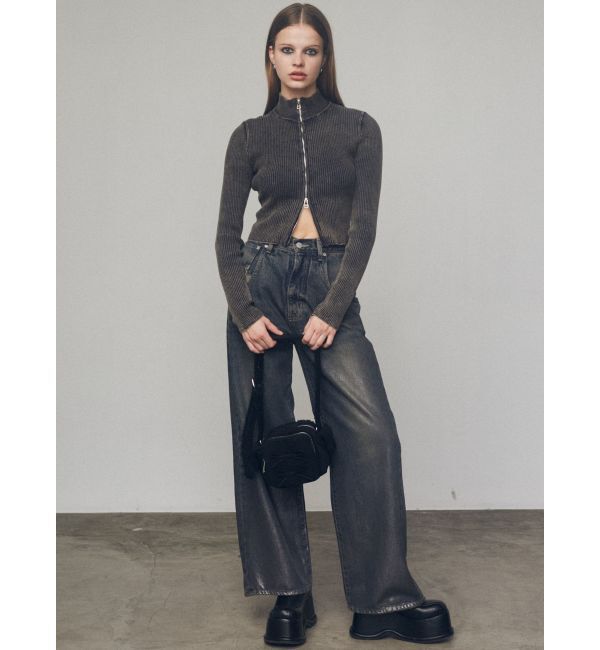 EMODA「ウォッシュリブジップニット」|ニット・セーター|